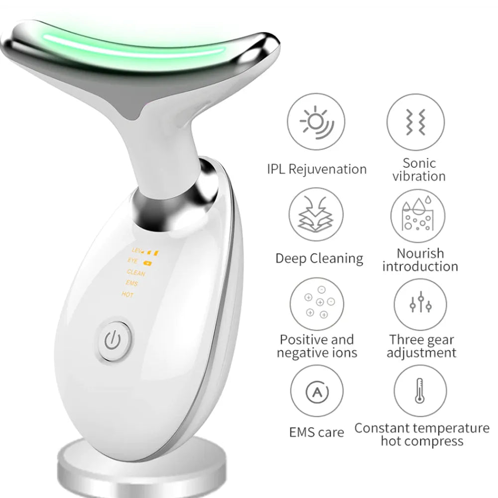 Vibe Geeks Neck and Face Skin Tightening IPL Skin Care Device- USB Charging-3