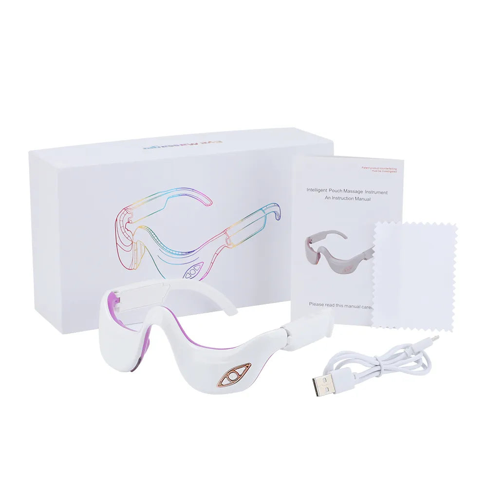 EMS Microcurrent Pulse Eye Massager with Heating Therapy for Fatigue Relief-0