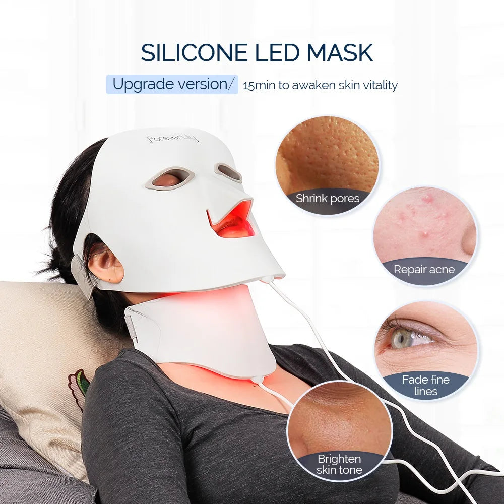 7 Colors LED Face & Neck Mask - Phototherapy for Skin Rejuvenation-4
