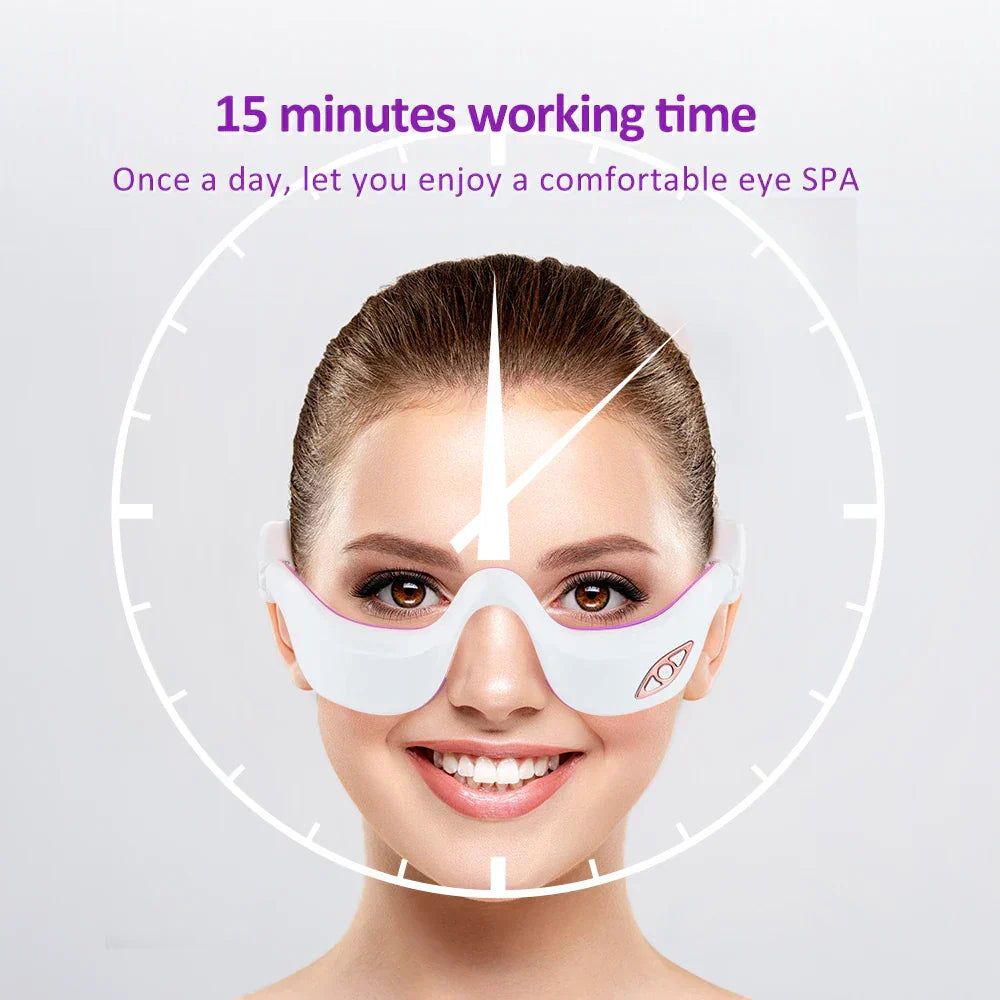 EMS Microcurrent Pulse Eye Massager with Heating Therapy for Fatigue Relief-4