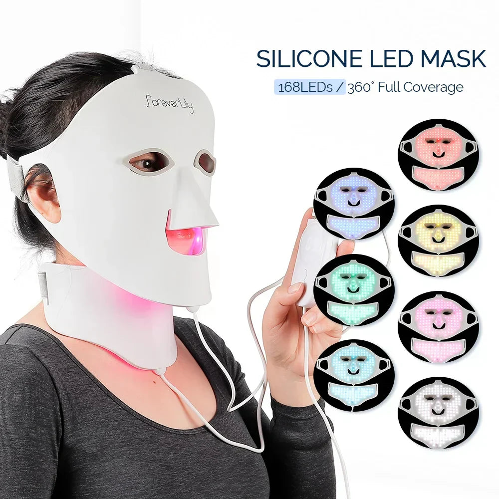 7 Colors LED Face & Neck Mask - Phototherapy for Skin Rejuvenation-1