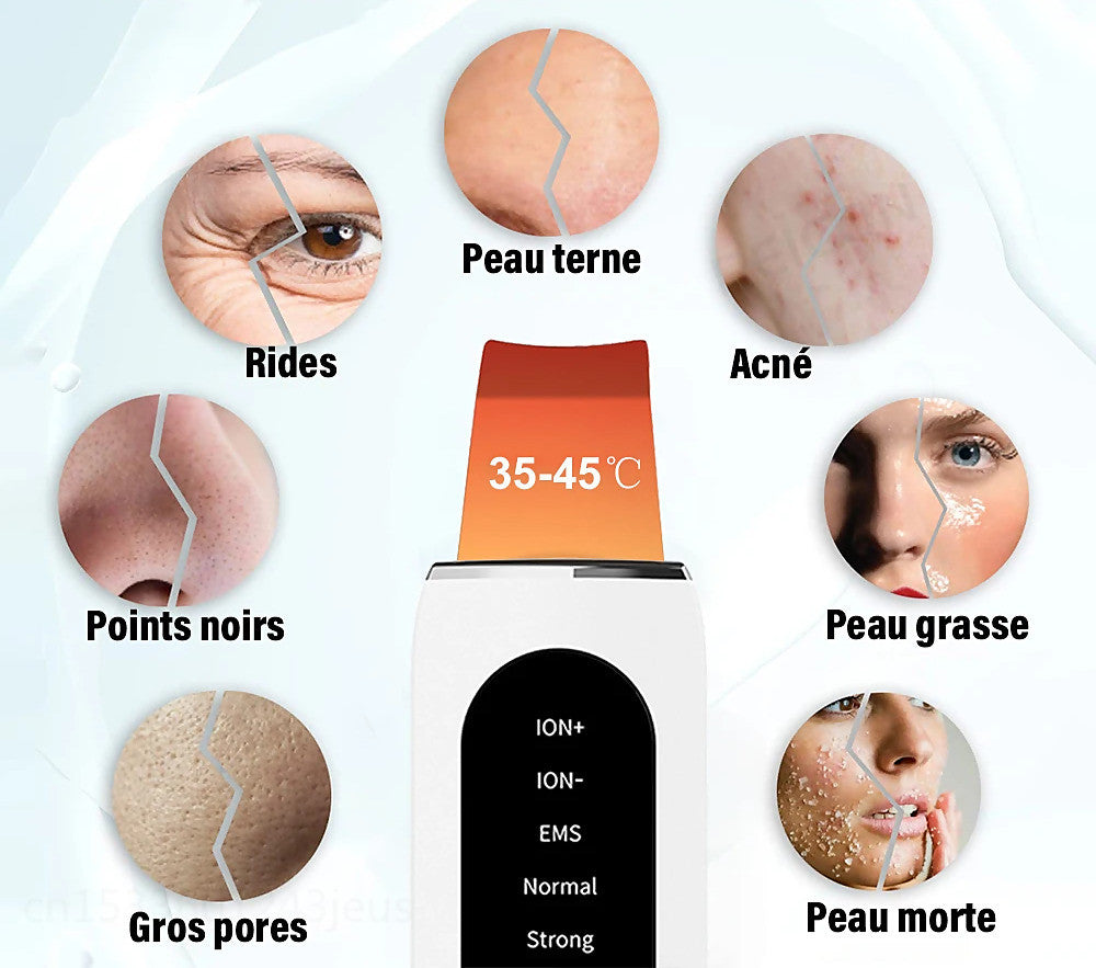 STELLAR - Exfoliant Lifting EMS  5 fonctions  - Soin à ultrasons & photons
