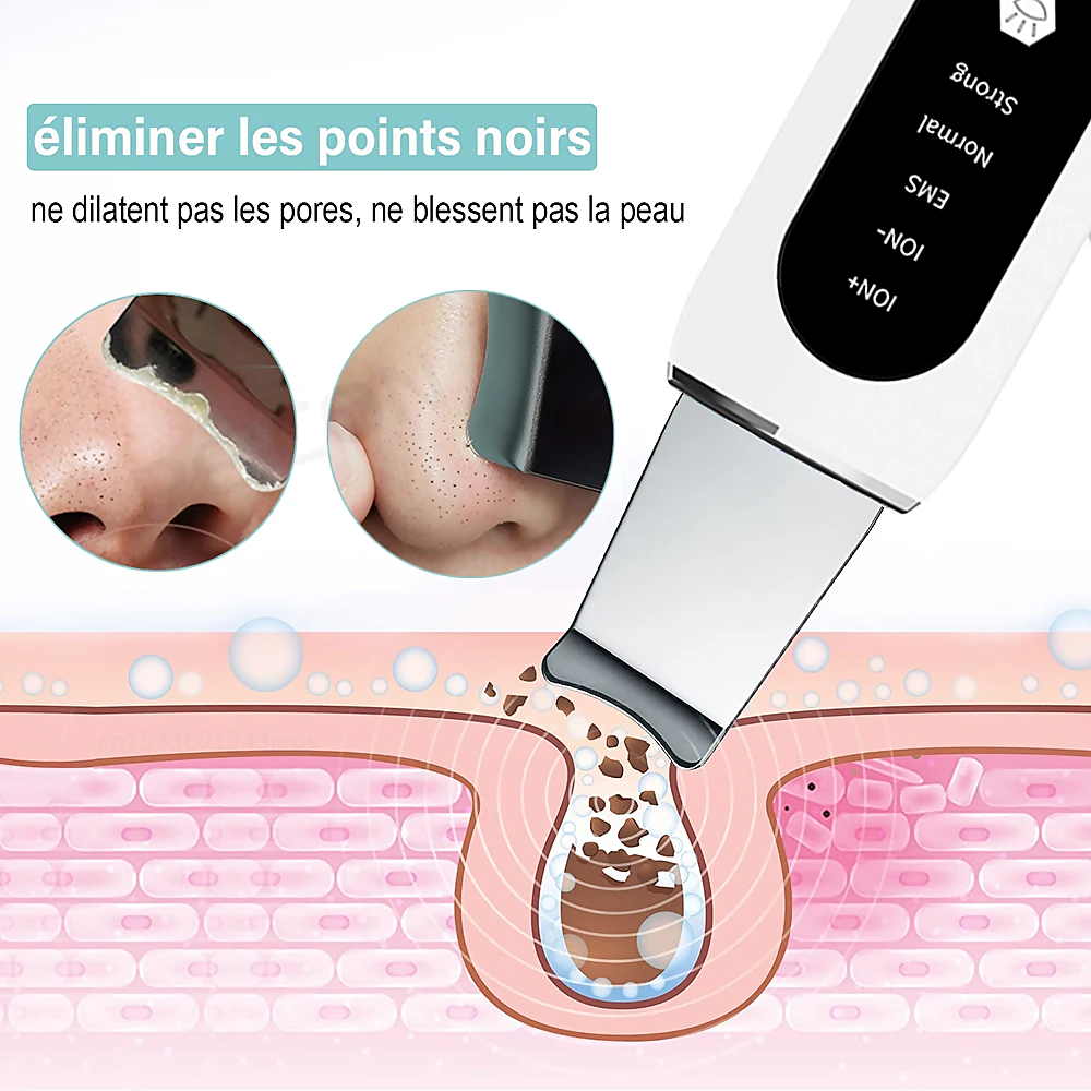 STELLAR - Exfoliant Lifting EMS  5 fonctions  - Soin à ultrasons & photons